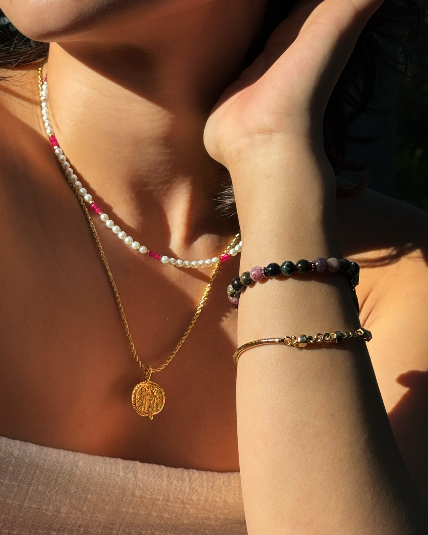 Egyptian Coin Necklace Wander + Pray