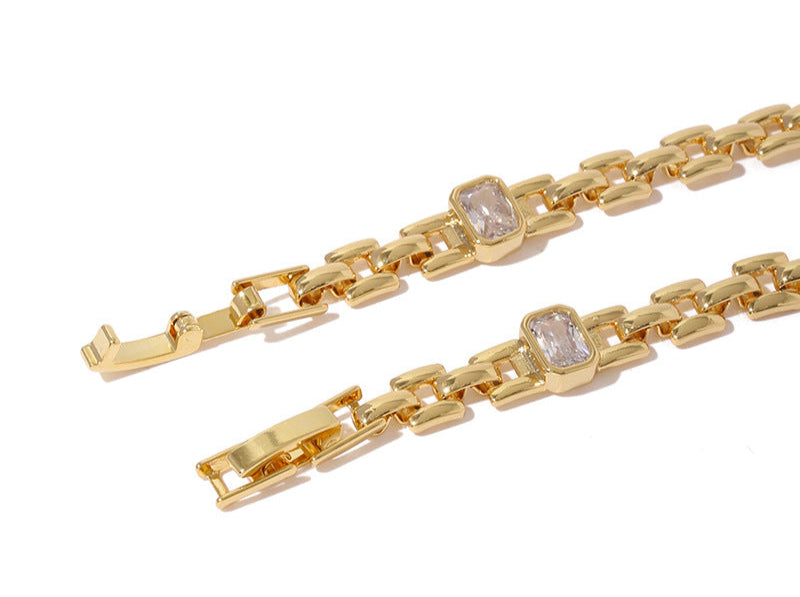 Gold and Zircon Bracelet Wander + Pray