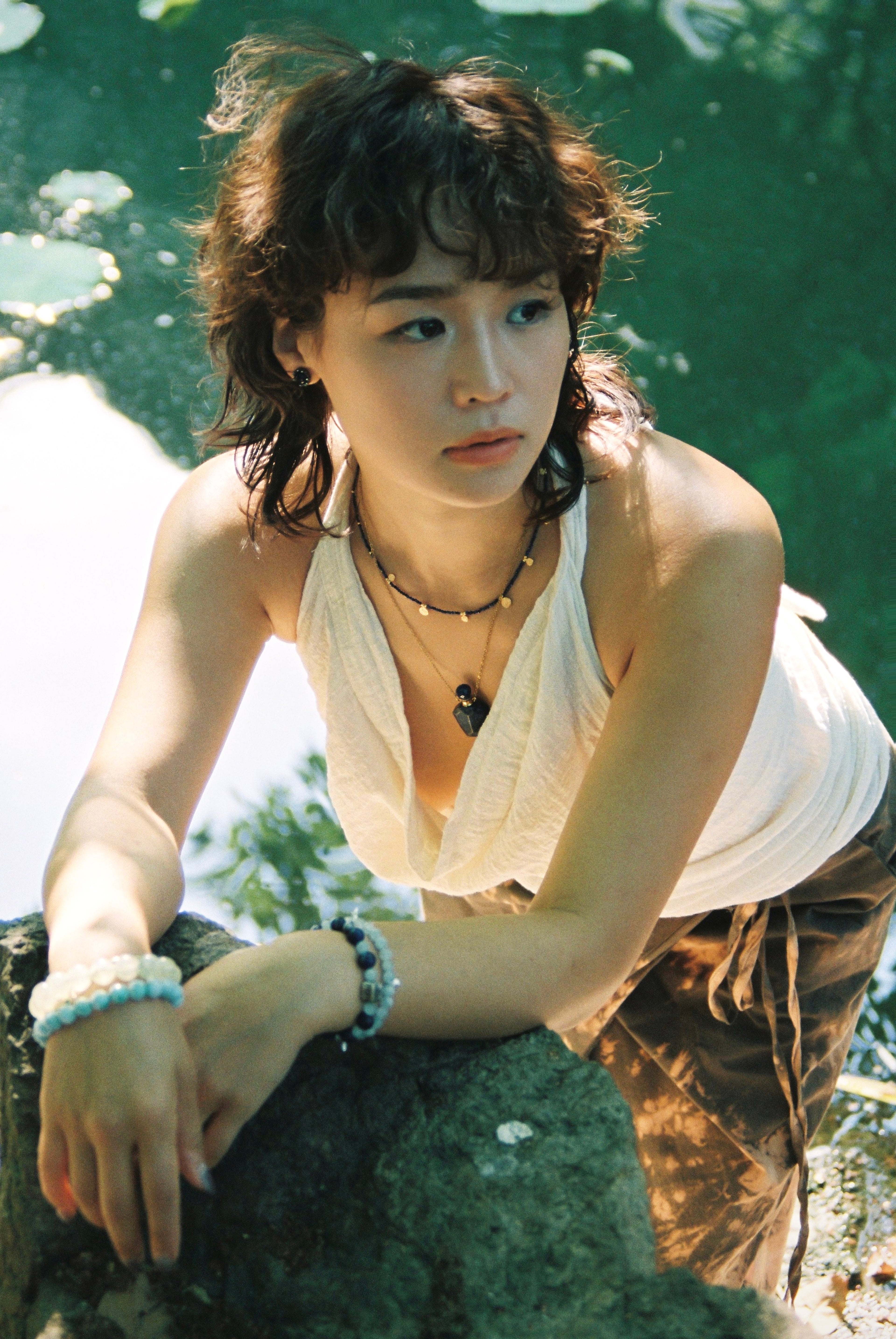 Blue Bottle Necklace Set Wander + Pray