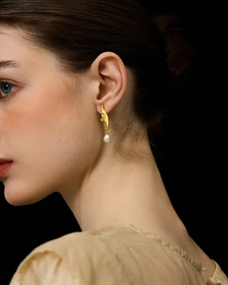 Acanthus Pearl drop earrings Wander + Pray
