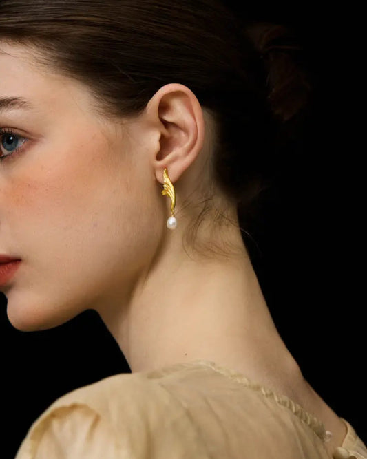 Acanthus Pearl drop earrings Wander + Pray