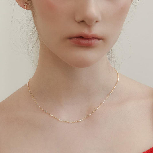 Baby pearl gold chain Wander + Pray