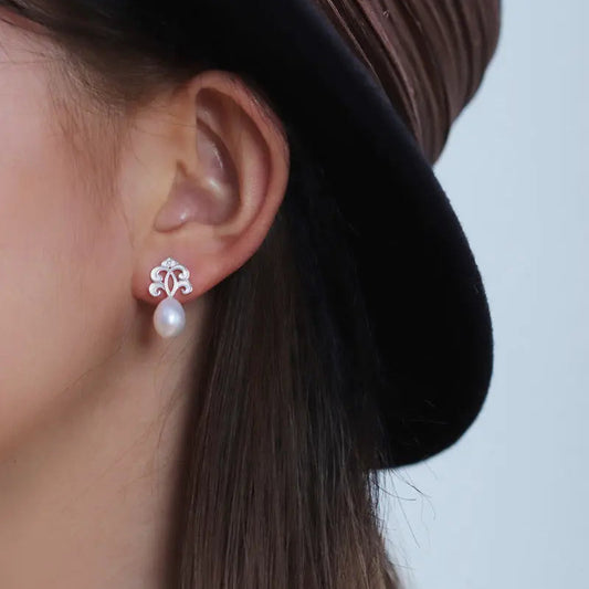 Fountain Pearl drop earrings Wander + Pray