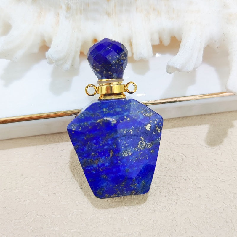 Lapis Blue Bottle Necklace Wander + Pray