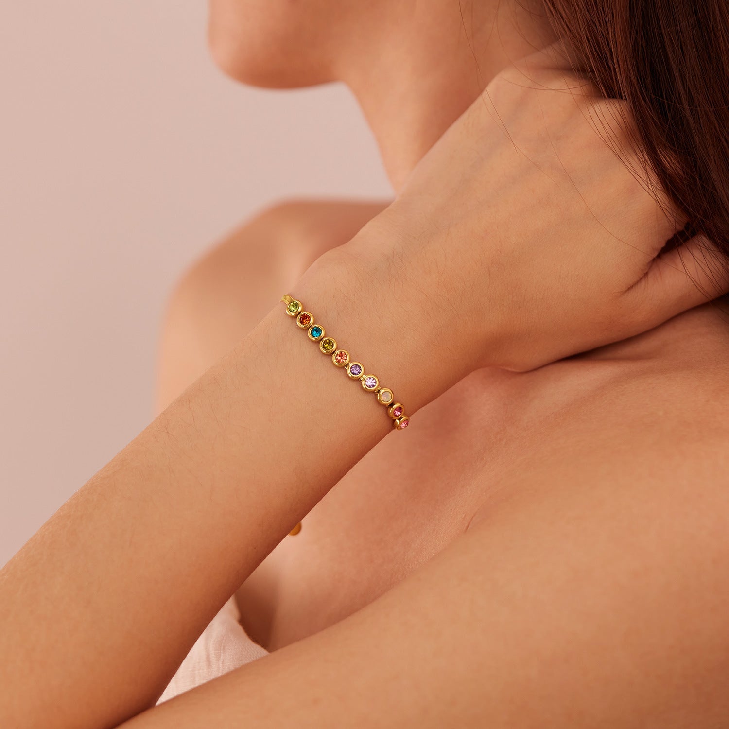 Tourmaline + Zircon Bracelet set Wander + Pray