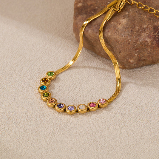 Tourmaline + Zircon Bracelet set Wander + Pray