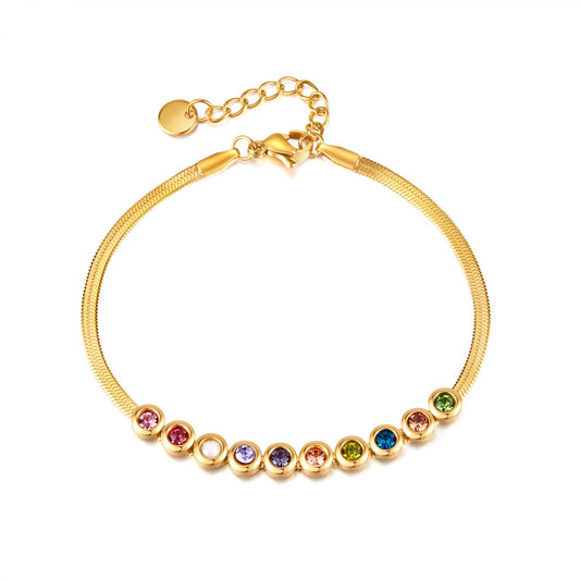 Tourmaline + Zircon Bracelet set Wander + Pray