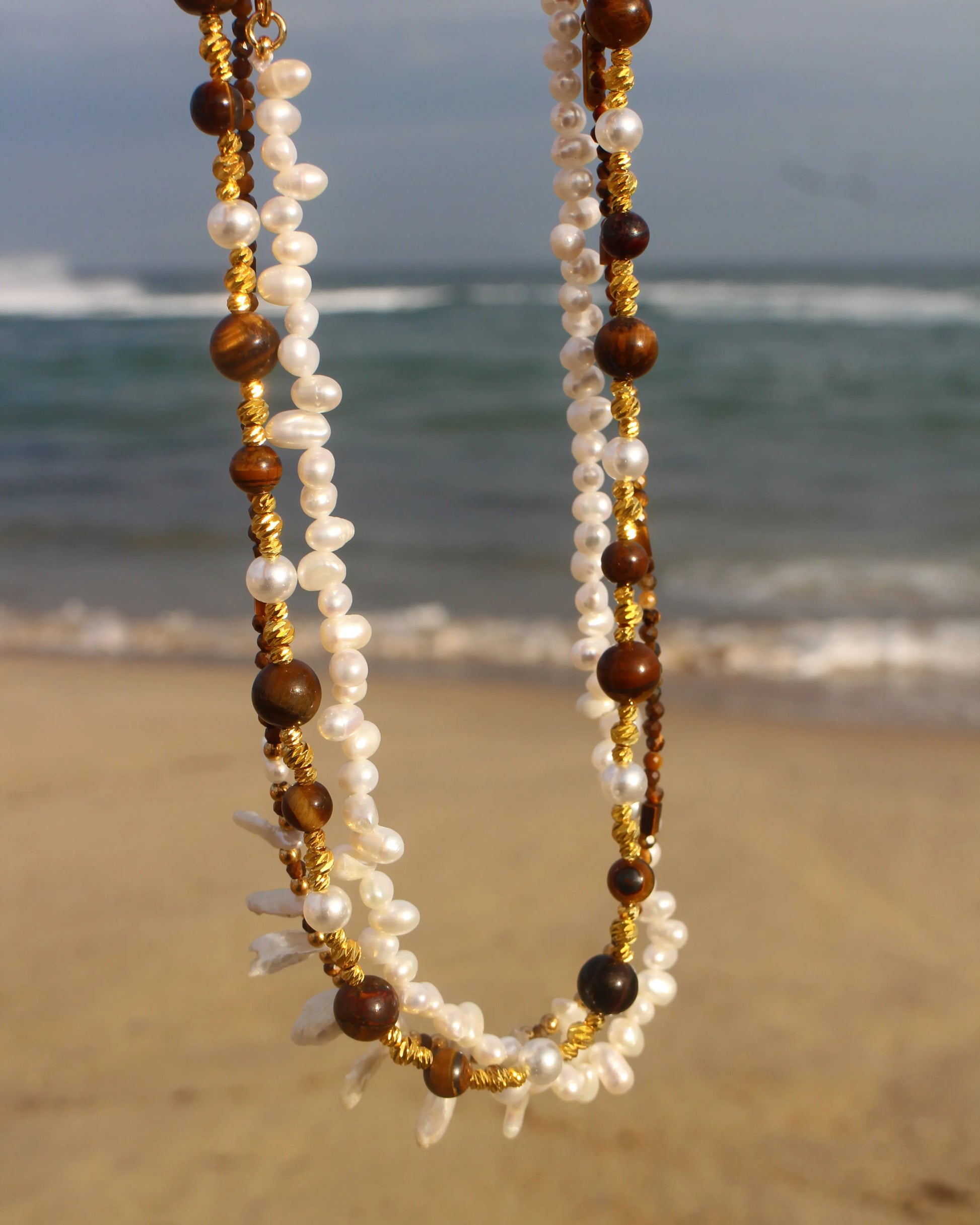Natural Baroque Pearl Twist Necklace Wander + Pray