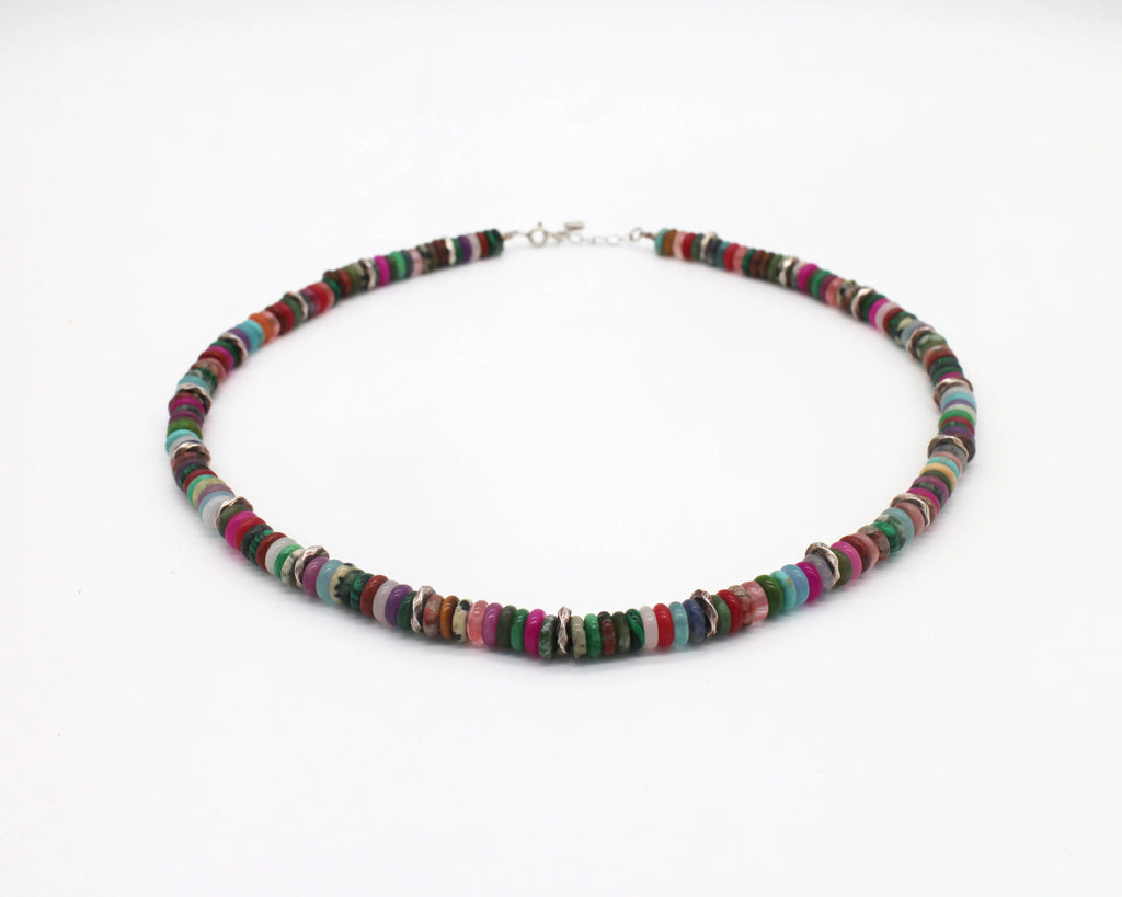 Natural stone mix beaded necklace Wander + Pray