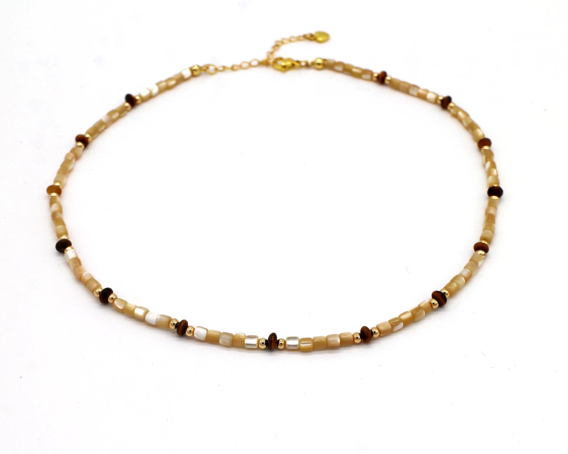 Barrel beads Shell Necklace Wander + Pray
