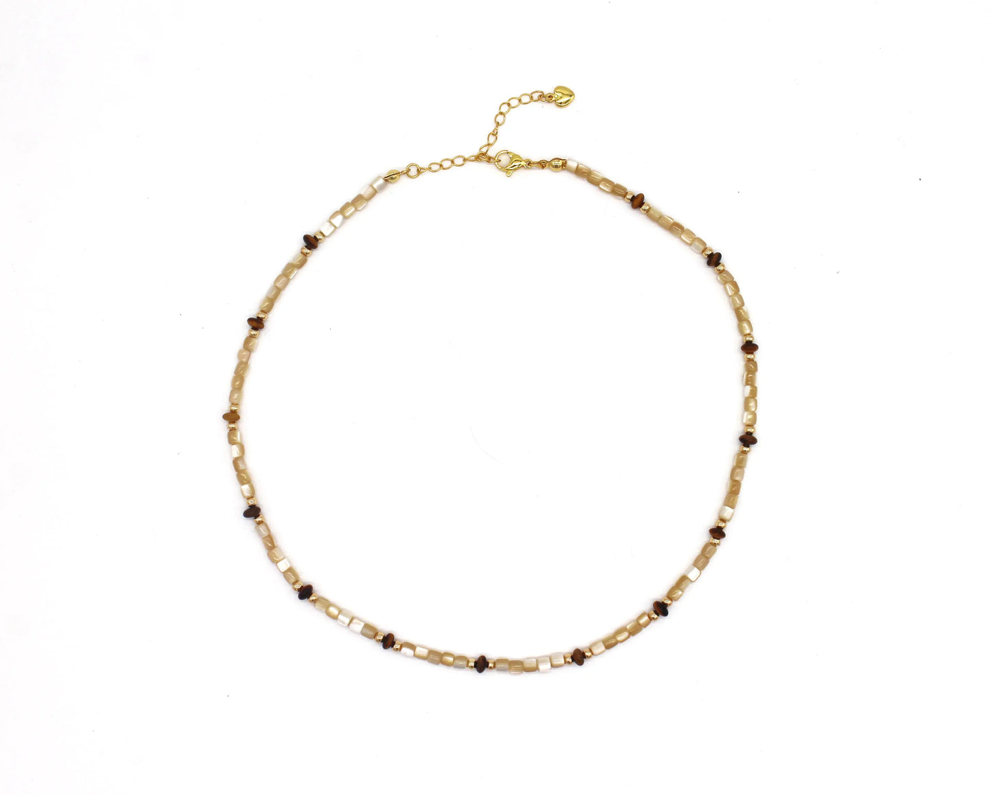 Barrel beads Shell Necklace Wander + Pray
