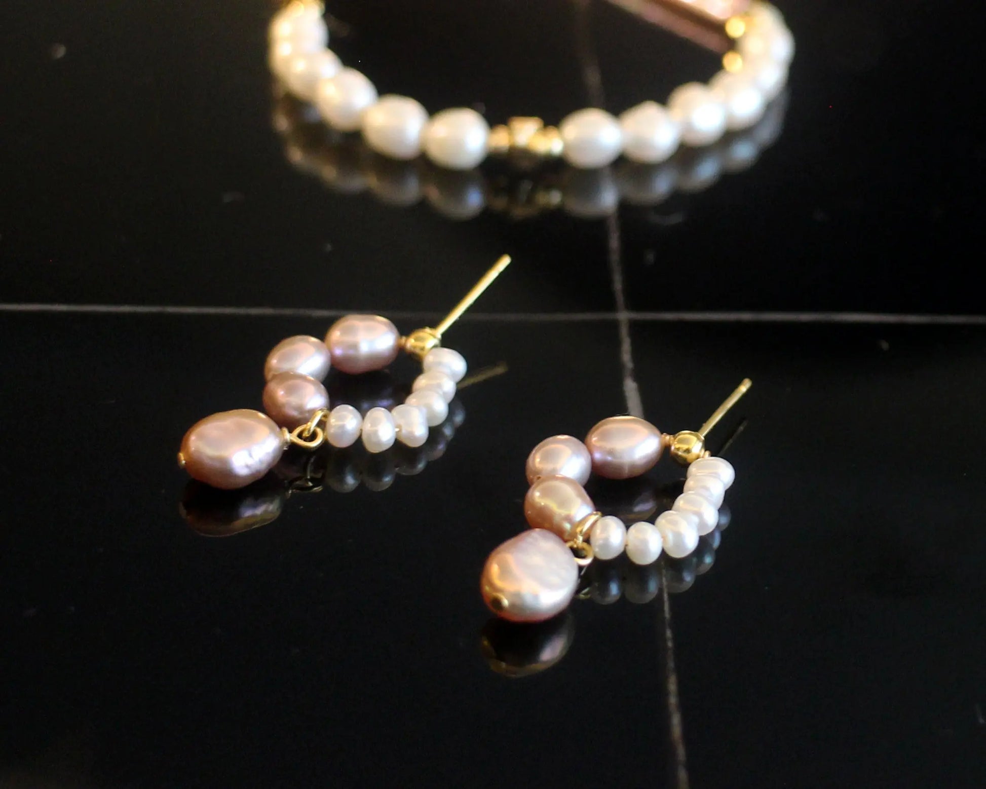 Baroque Pearl Irregular Hoop Earring Wander + Pray