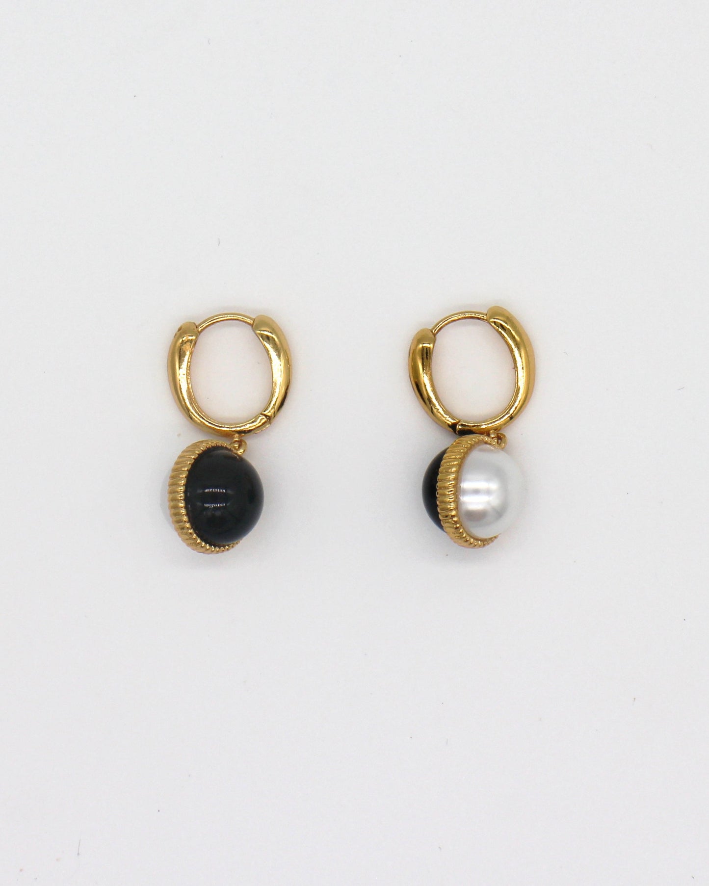 Black and white earrings Wander + Pray