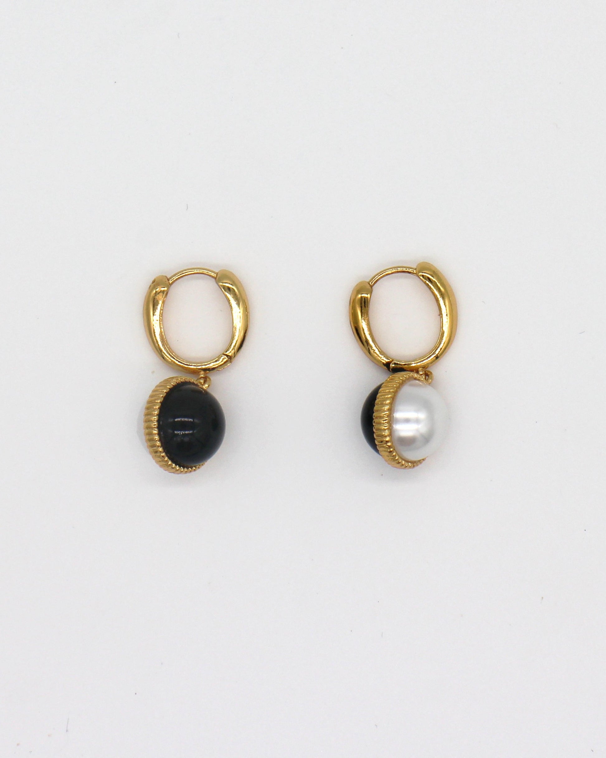 Black and white earrings Wander + Pray
