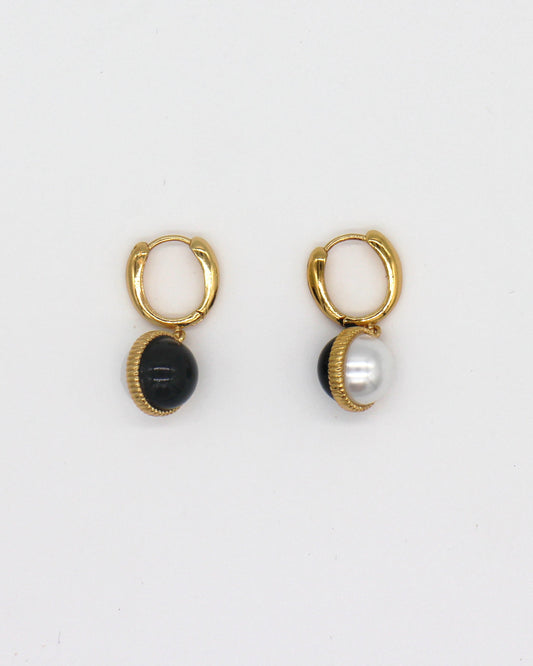 Black and white earrings Wander + Pray