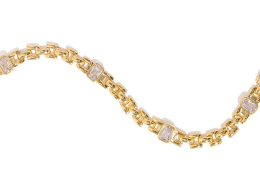 Gold and Zircon Bracelet Wander + Pray