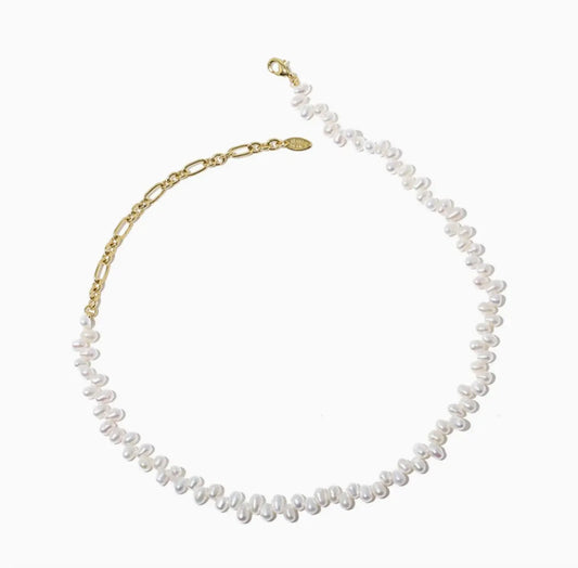 Natural Baroque Pearl Twist Necklace Wander + Pray