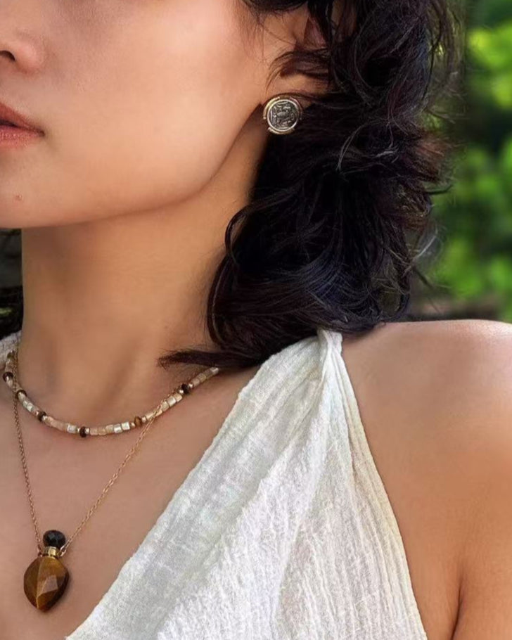 Wisdom Coin Ear Stud Wander + Pray