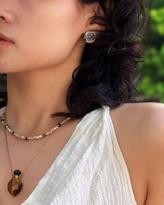 Wisdom Coin Ear Stud Wander + Pray