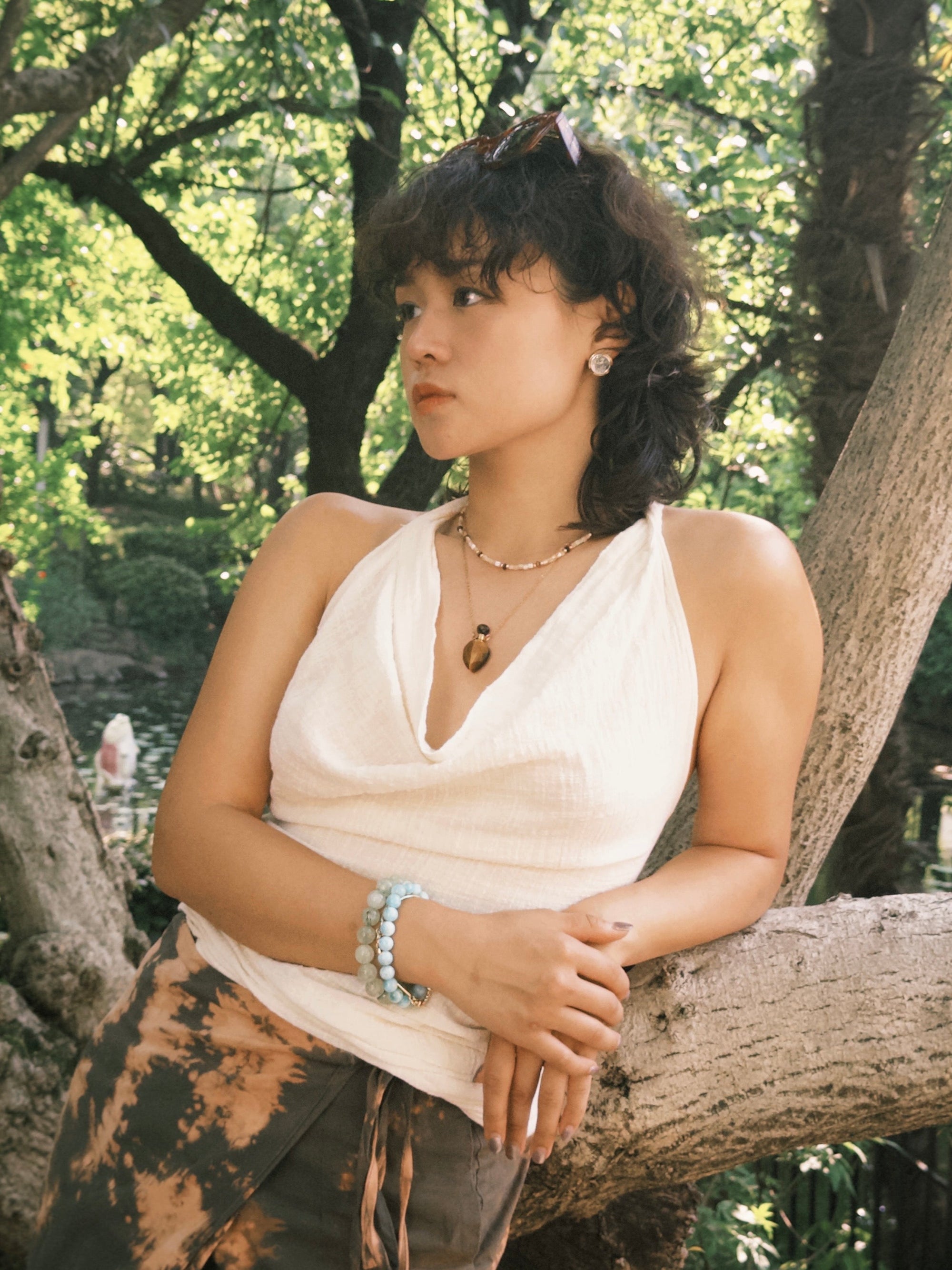 Brown Bottle Necklace Set Wander + Pray