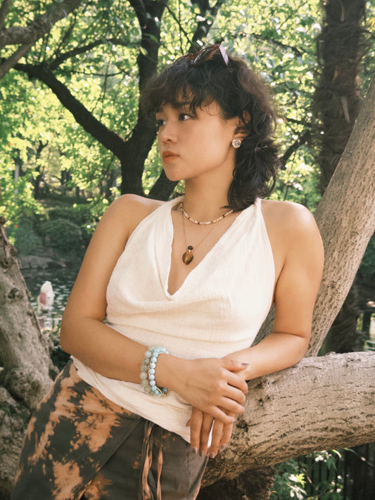 Brown Bottle Necklace Set Wander + Pray